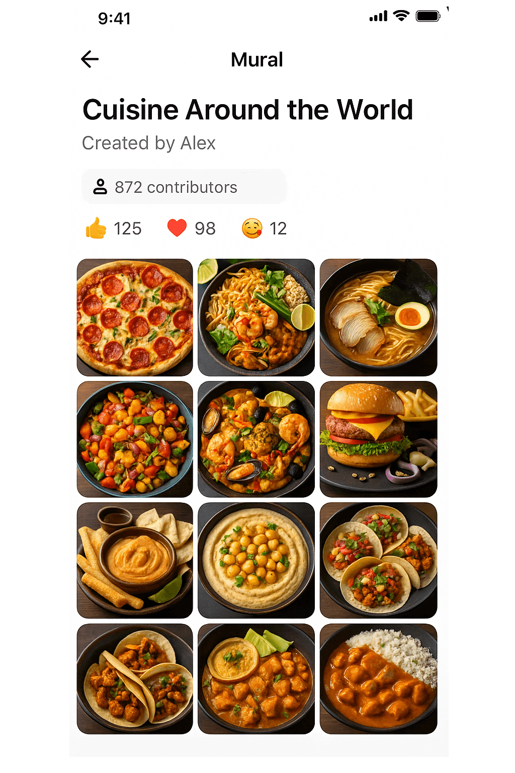 Bitpers mural showing dynamic visual board